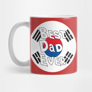 Best Dad Ever South Korea Flag Mug